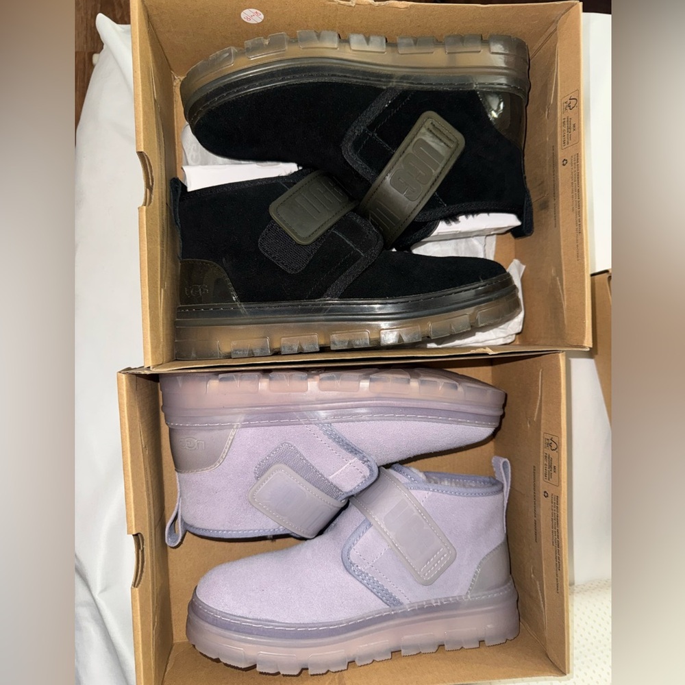 UGG Black and Purple Ankle Boots